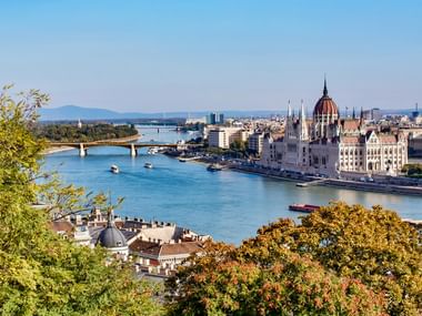 Budapest, view of the Pest district with Parliament Budapest, view of the Pest district with Parliament